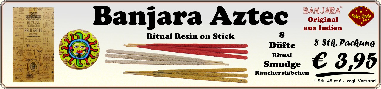 Aztec Banjara Ritual Smudge Räucherstäbchen 8er, 3,95 €