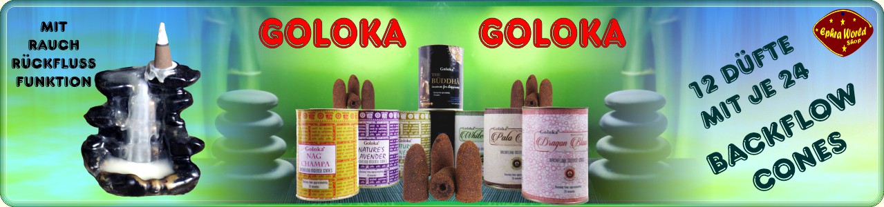 Räucherkegel - Goloka Backflow Rückfluss Räucherkegel 24er