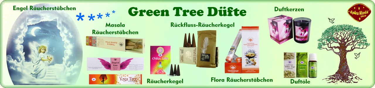 Green Tree Räucherstäbchen, Räucherkegel & Duftartikel