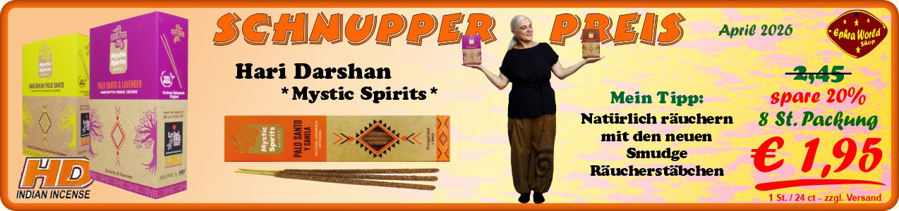 Hari Darshan Mystic Spirits Smudge Räucherstäbchen 8er, 1,95 €