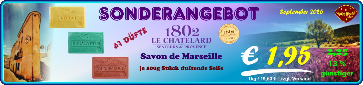 Ephra World Seifen Shop - Le Chatelard Vegane Pflegeseifen 100g, 1,95 €