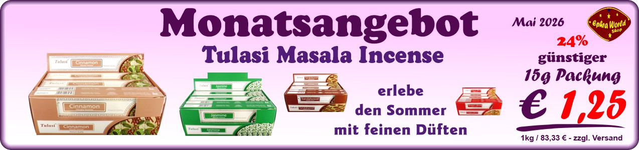 Räucherstäbchen Shop - Tulasi Masala Räucherstäbchen Top Angebot 15g, 1,15 €