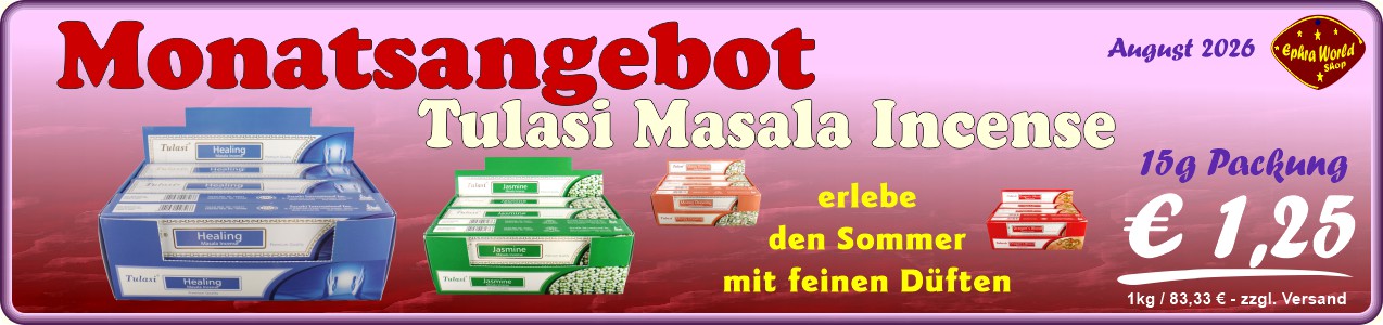Räucherstäbchen Shop - Tulasi Masala Räucherstäbchen Top Angebot 15g, 1,15 €
