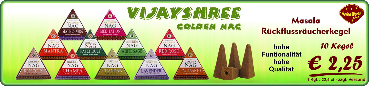 Vijayshree Rückflussräucherkegel 10er, 2,25 €