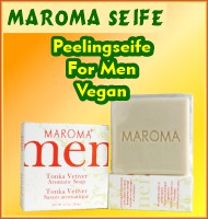 Maroma Seifen, vegan & peeling & for Men & Haar
