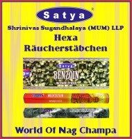 Satya (MUM) LLP Hexapacks Räucherstäbchen in einer großen Duftvielfalt, für den täglichen Gebrauch. TOP AUSWAHL. Schnelle Lieferung. Günstige Preise. FACHHANDEL