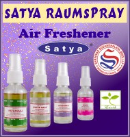 Satya Raumspray, Air Freshener eignen sich besonders gut, wenn man rasch und dezent die Luft in der Umgebung verbessern möchte. Auto, Büro, Zuhause.
Top Auswahl im Fachhandel.