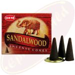 HEM Sandalwood (Sandelholz) Räucherkegel