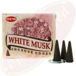 HEM White Musk/Weißer Moschus Räucherkegel