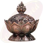 Räuchergefäß Lotus 2 teilig kupferfarben 7,8x6,9cm Metall