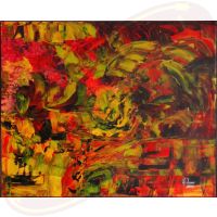 Abstraktes Acrylgemälde Explosion von Wanda Tauer