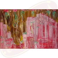 Abstraktes Acrylgemälde Glaspalast von Wanda Tauer