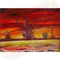 Acrylgemälde Abenddämmerung von Wanda Tauer