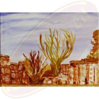 Acrylgemälde Ace On The Rocks von Wanda Tauer