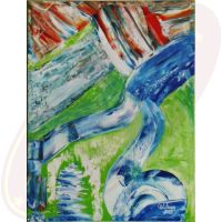 Acrylgemälde Auf Der Flucht von Wanda Tauer