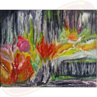 Acrylgemälde Blumengrotte von Wanda Tauer