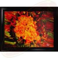 Abstraktes Acrylgemälde Die Glut von Wanda Tauer