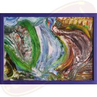 Abstraktes Acrylgemälde Ente Am Ende von Wanda Tauer