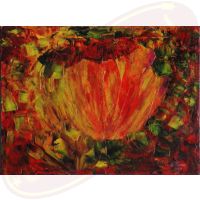 Acrylgemälde Feuerkristall von Wanda Tauer