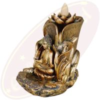 Buddha Rückfluss-Räucherkegel (Back Flow Cones) Brunnen Gold