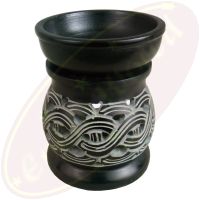 Duftlampe Keltische Knoten schwarz Speckstein 2 teilig