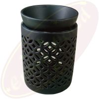 Duftlampe Modern Orient schwarz Keramik 2 teilig
