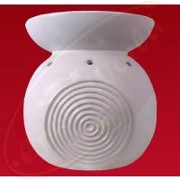 Duftlampe Ringe weiß Keramik 13,5x15cm