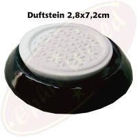 Duftstein schwarz Blume des Lebens 2-teilig Keramik & Ton