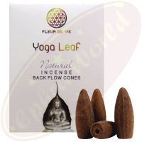 Fleur De Vie Rückfluss Räucherkegel Yoga Leaf