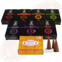 Goloka 1 & 7 Chakras Masala Räucherkegel Set