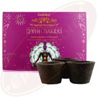 Goloka Räucherkohle-Töpfchen & Räucherharz 7 Chakras