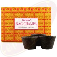 Goloka Räucherkohle-Töpfchen & Räucherharz Nag Champa