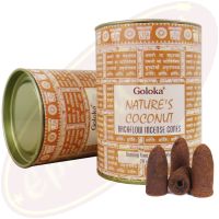 Goloka Rückfluss Räucherkegel Backflow Cones Nature´s Coconut