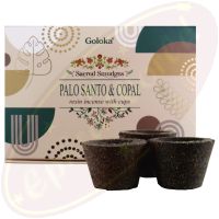 Goloka Räucherkohle-Töpfchen & Räucherharz Palo Santo & Copal