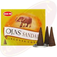 HEM Ojas Sandalwood (Sandelholz) Räucherkegel