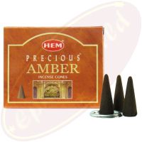 HEM Precious Amber (Bernstein) Räucherkegel