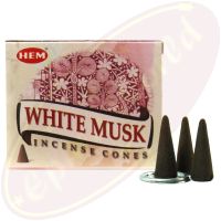 HEM White Musk/Weißer Moschus Räucherkegel