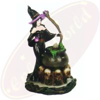 Hexe mit Kessel Rückfluss (Backflow) Räucherkegel Brenner