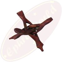 Kobra Holzdreifuß braun klein 9cm für Abalone Muscheln