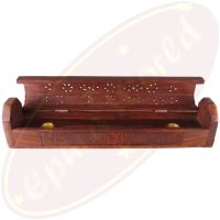 Komfort Räucherstäbchenhalterbox Baum des Lebens geschnitzt