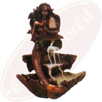 Rückfluss-Räucherkegel Gefäß Meerjungfrau Polyresin