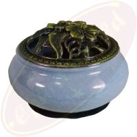 Räuchergefäß Glänzend Blau Keramik 10x6,5cm