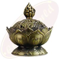 Räuchergefäß Lotus 2 teilig bronzefarben 7,8x6,9cm Metall