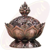 Räuchergefäß Lotus 2 teilig kupferfarben 7,8x6,9cm Metall