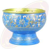 Räuchergefäß Orient Blau Messing 7,5 x 5,5 cm