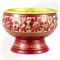 Räuchergefäß Orient Rot Messing 7,5 x 5,5 cm