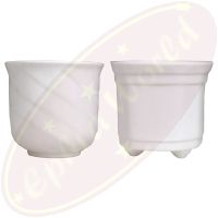 Räuchergefäße Töpfchen weiß Keramik 2er Set 7x6,5 cm