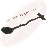 Räucherlöffel Metall kupferrot Libelle 11cm