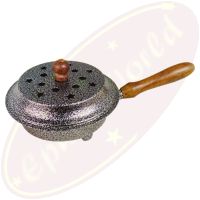 Räuchergefäß Räucherpfanne silber 15 x 26 cm