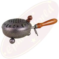 Räuchergefäß Räucherpfanne silber 12 x 25 cm